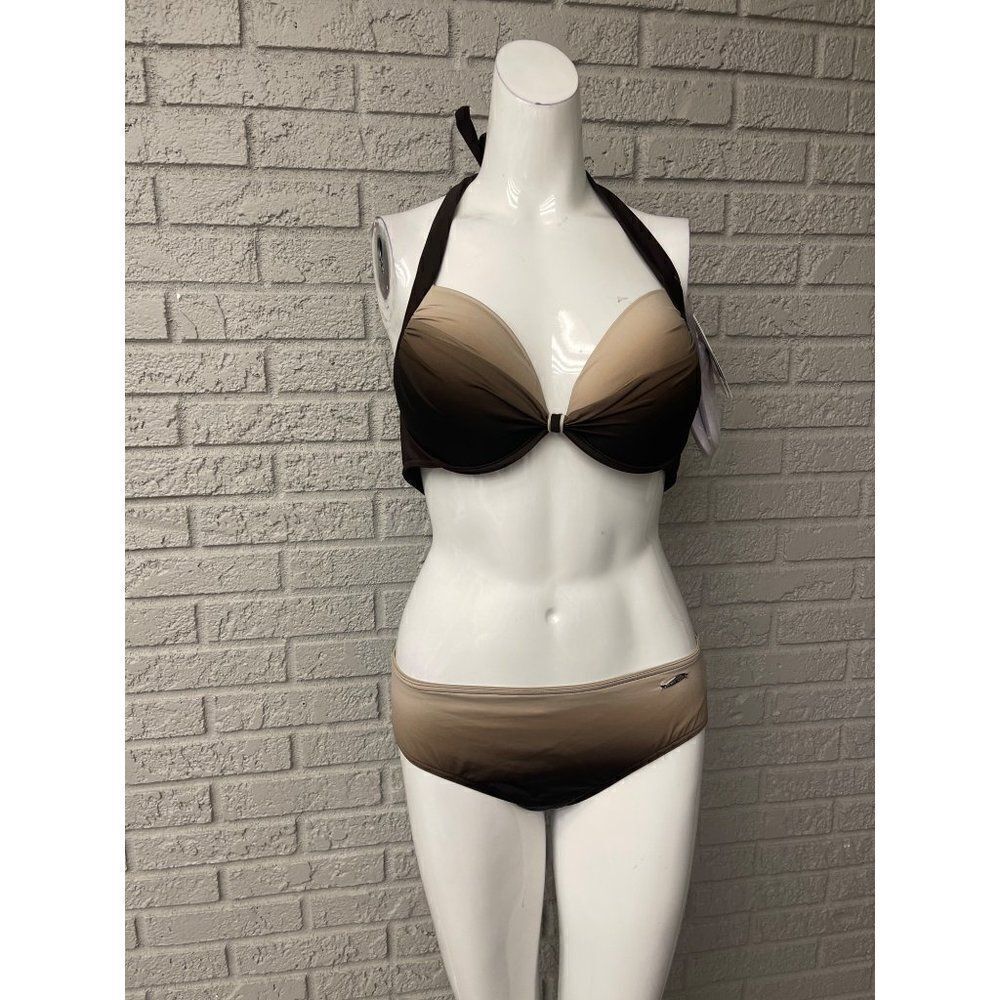 NWT Merry Style Barbados Brown Ombré Two Piece Swimsuit / Bikini Size XXL